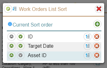 Custom Work Order List Sort